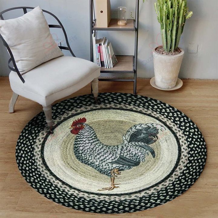 Rooster Round Carpet