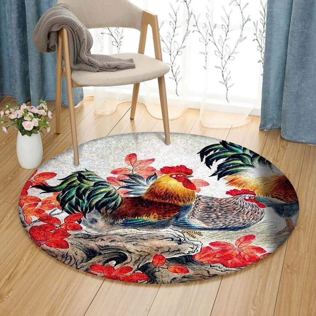 Rooster Round Carpet