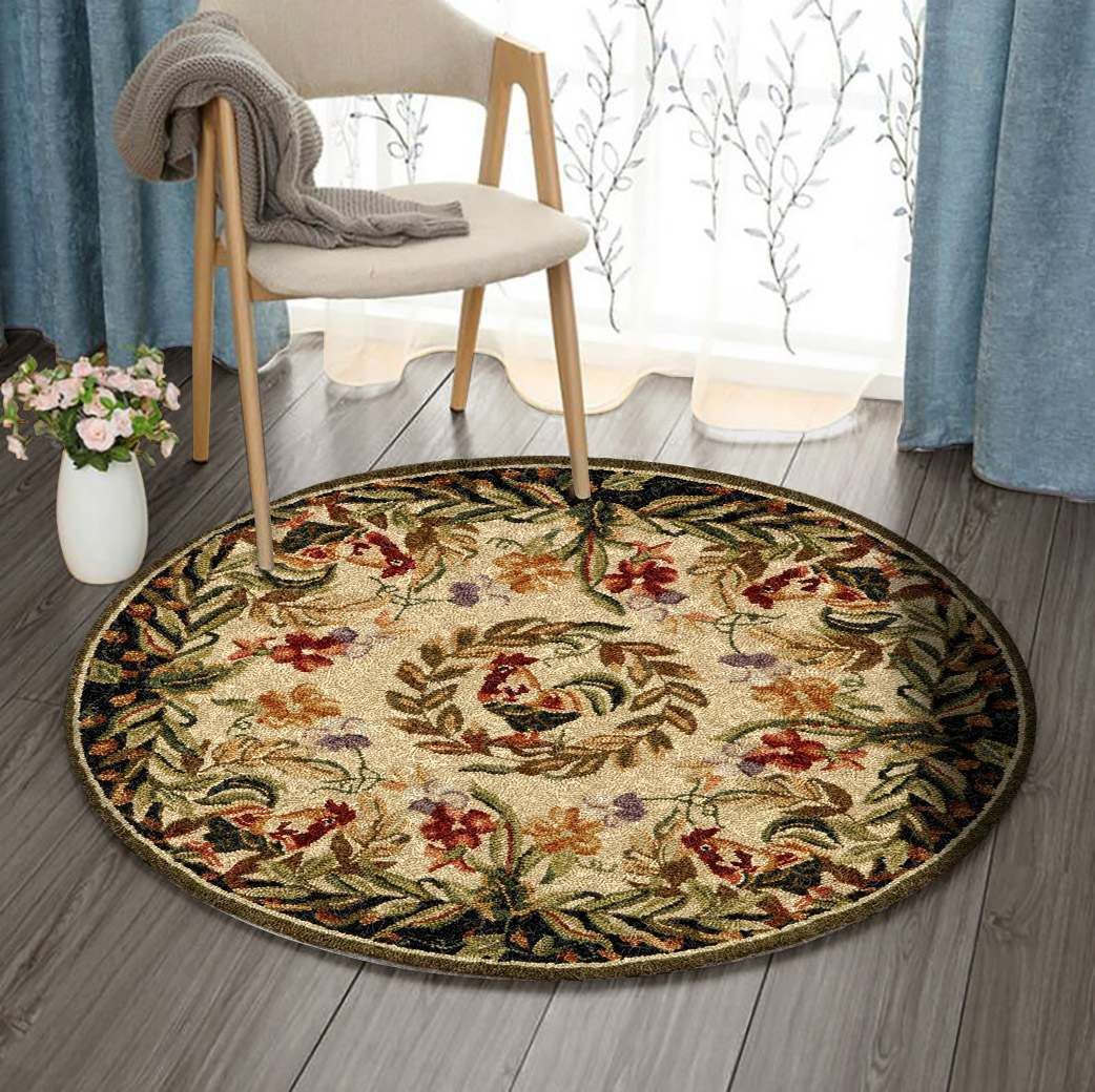 Rooster Round Carpet
