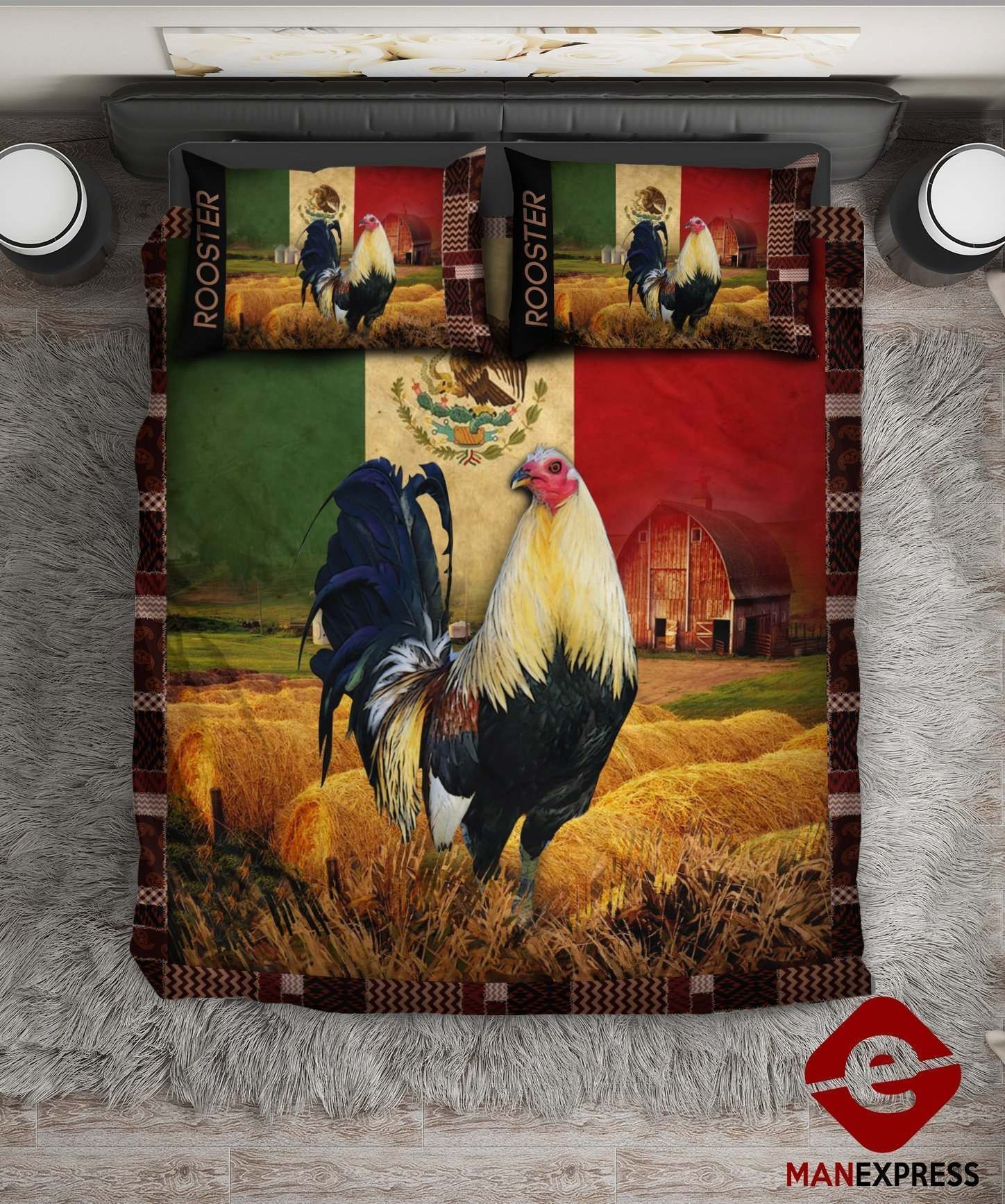 Rooster Mexico Bedding Set