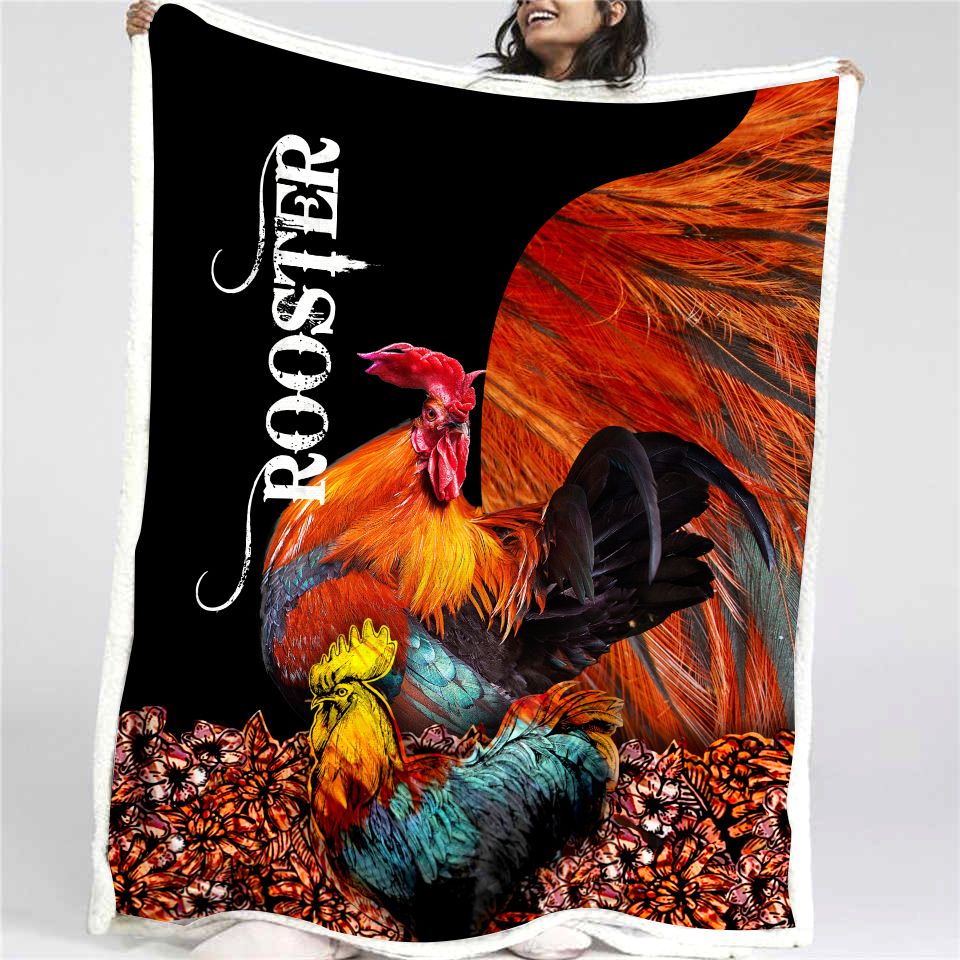 Rooster Fleece Blanket