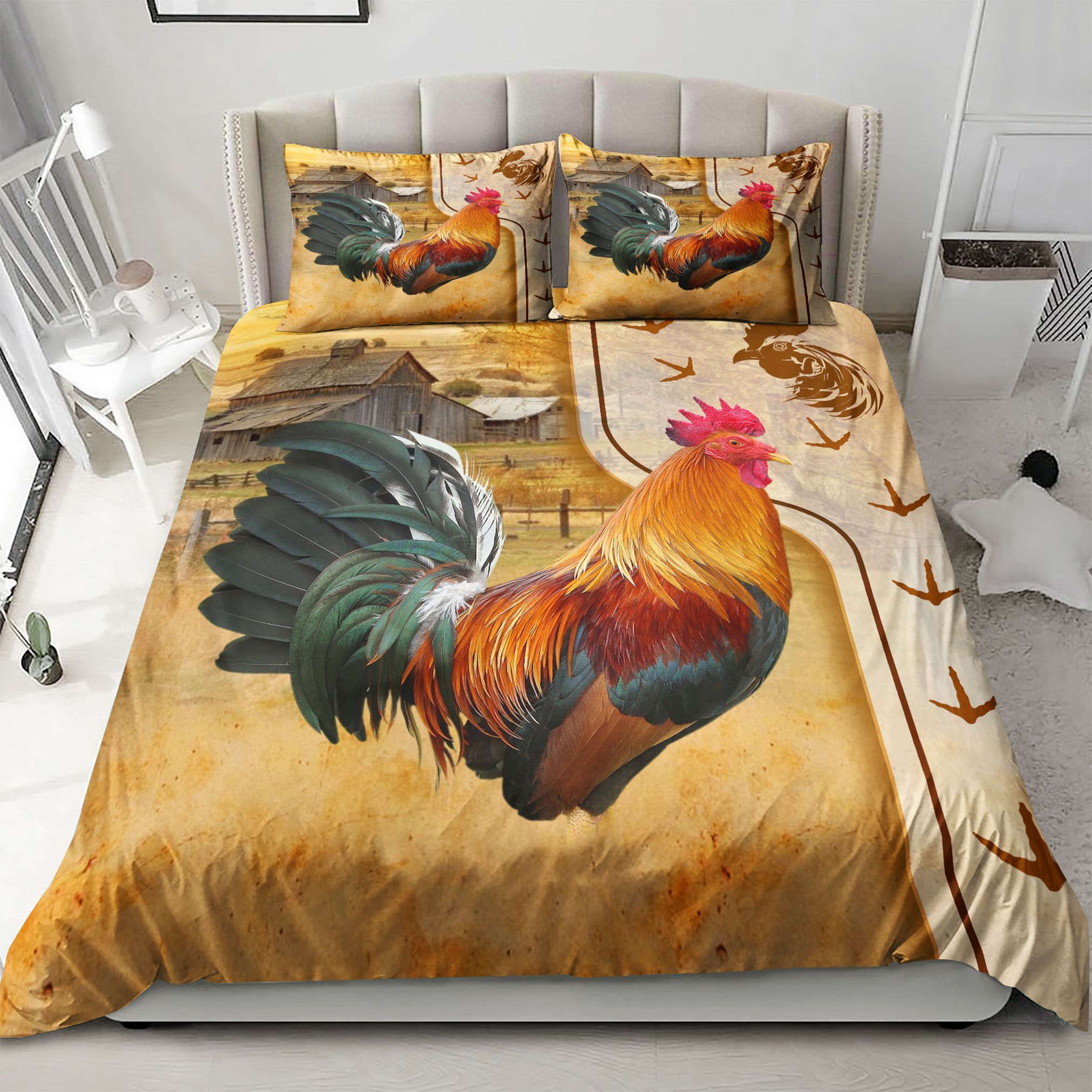 Rooster Ranch Grass Bedding Set