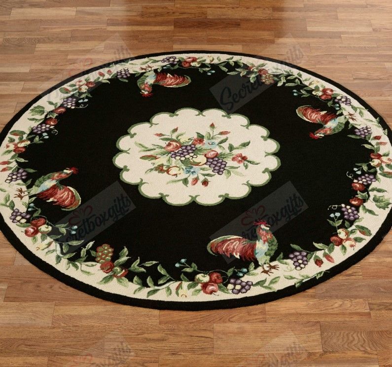 Rooster Round Carpet