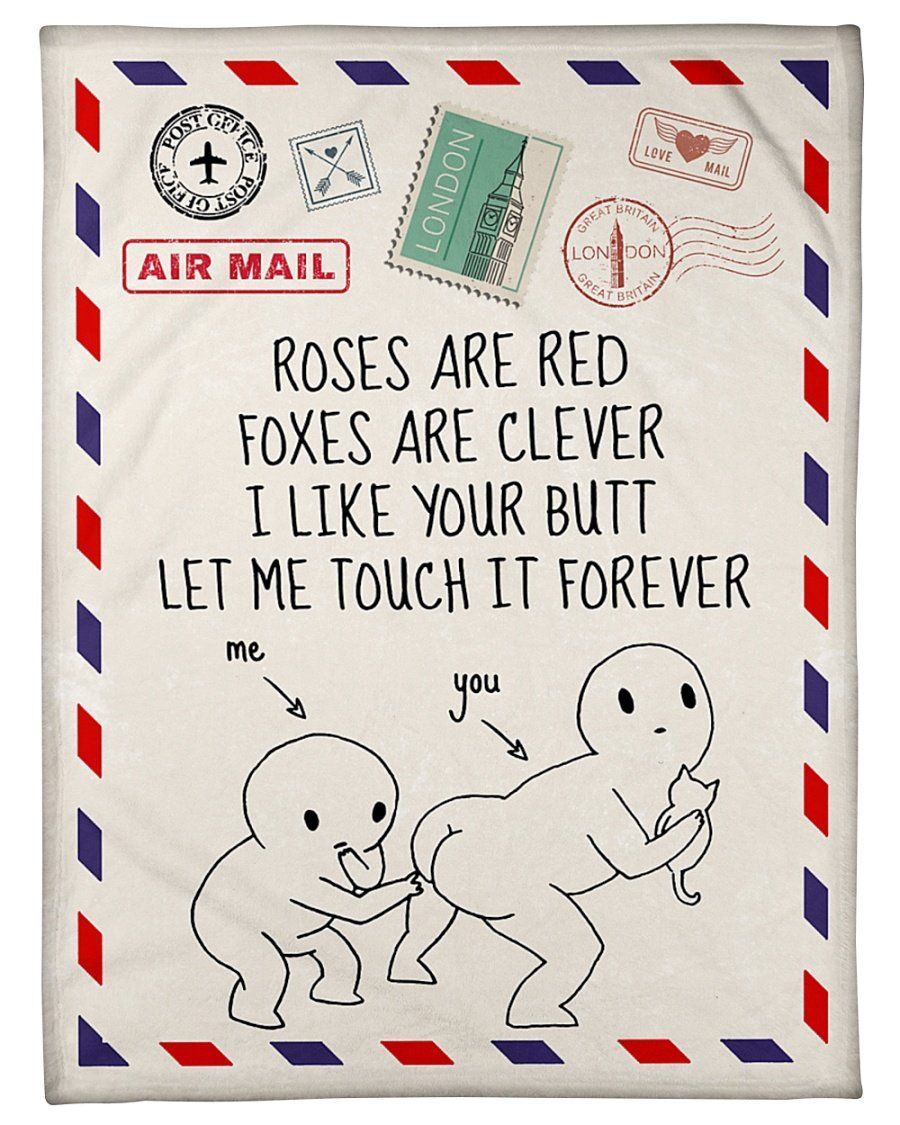 Rose Are Red Foxes Are Clever Fleece Blanket Fleece Blanket