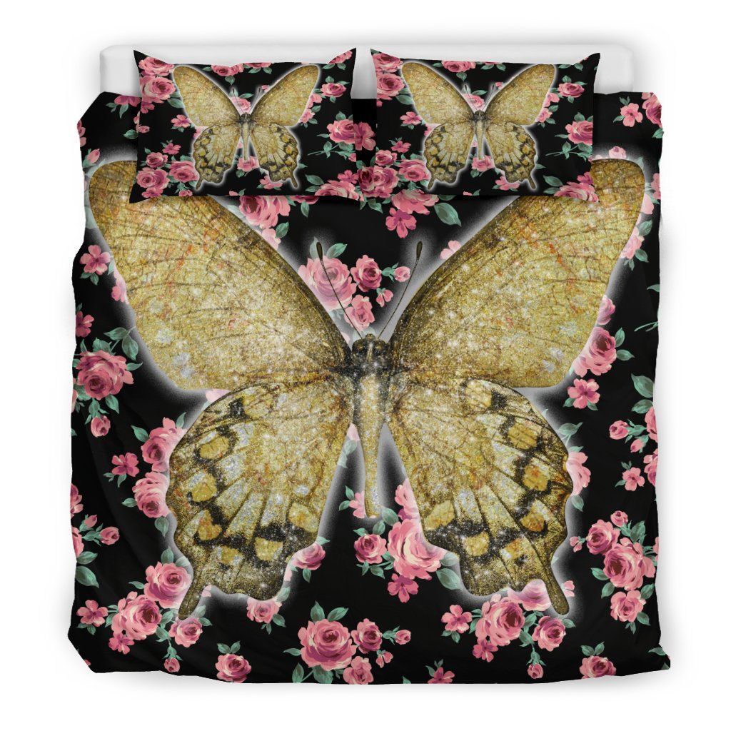 Rose Butterfly Bedding Set