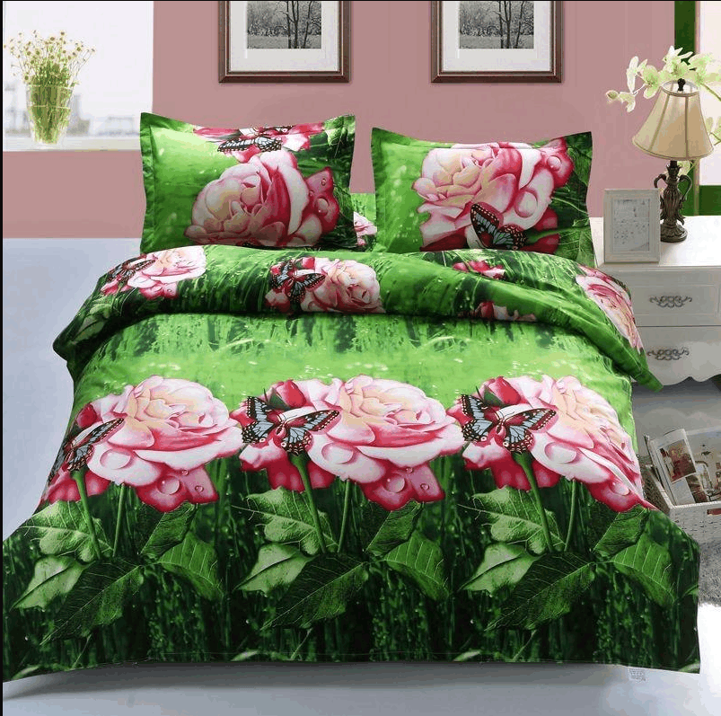 Rose Butterfly Bedding Set