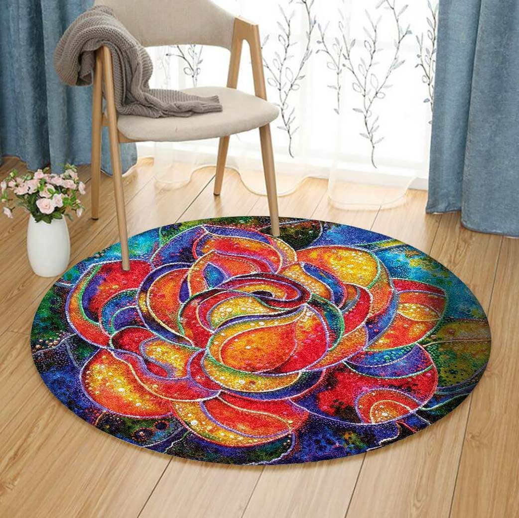 Rose Round Carpet
