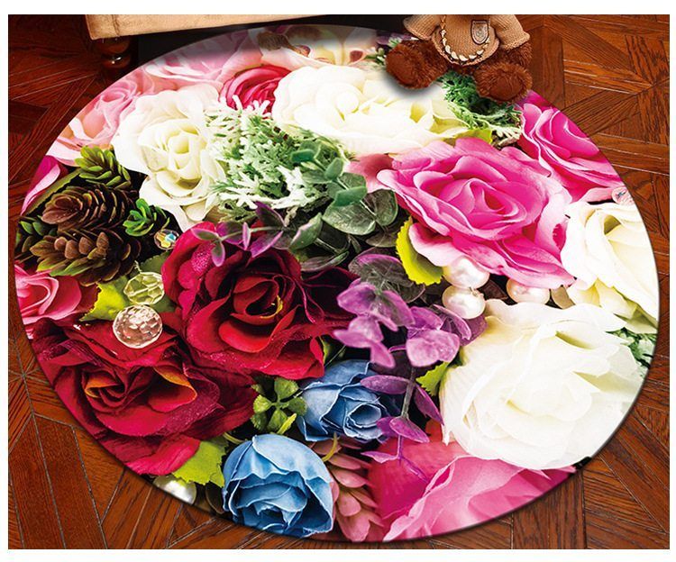 Rose Round Carpet