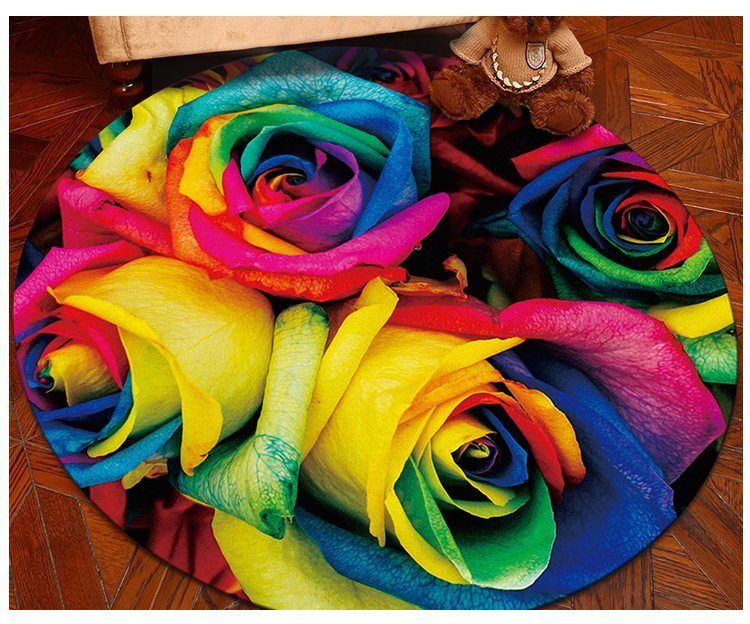 Rose Round Carpet