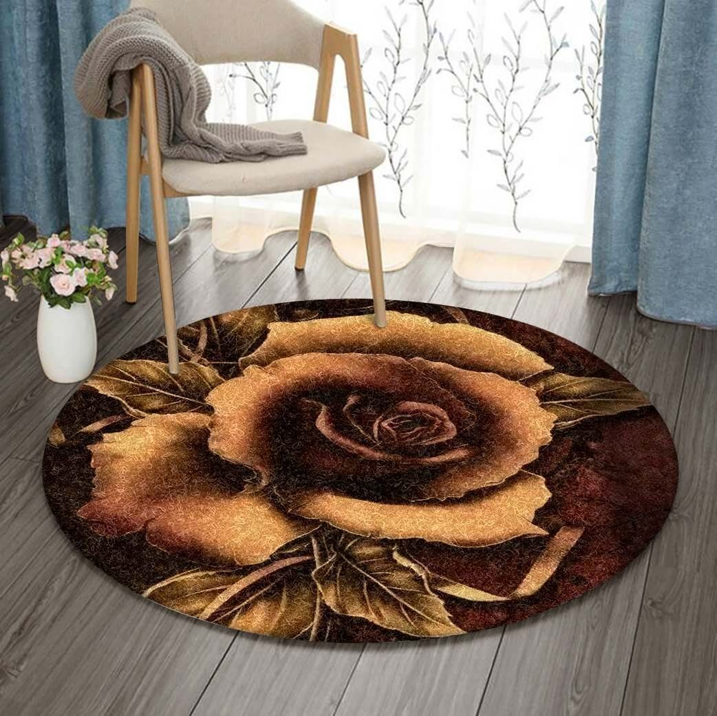 Rose Round Carpet