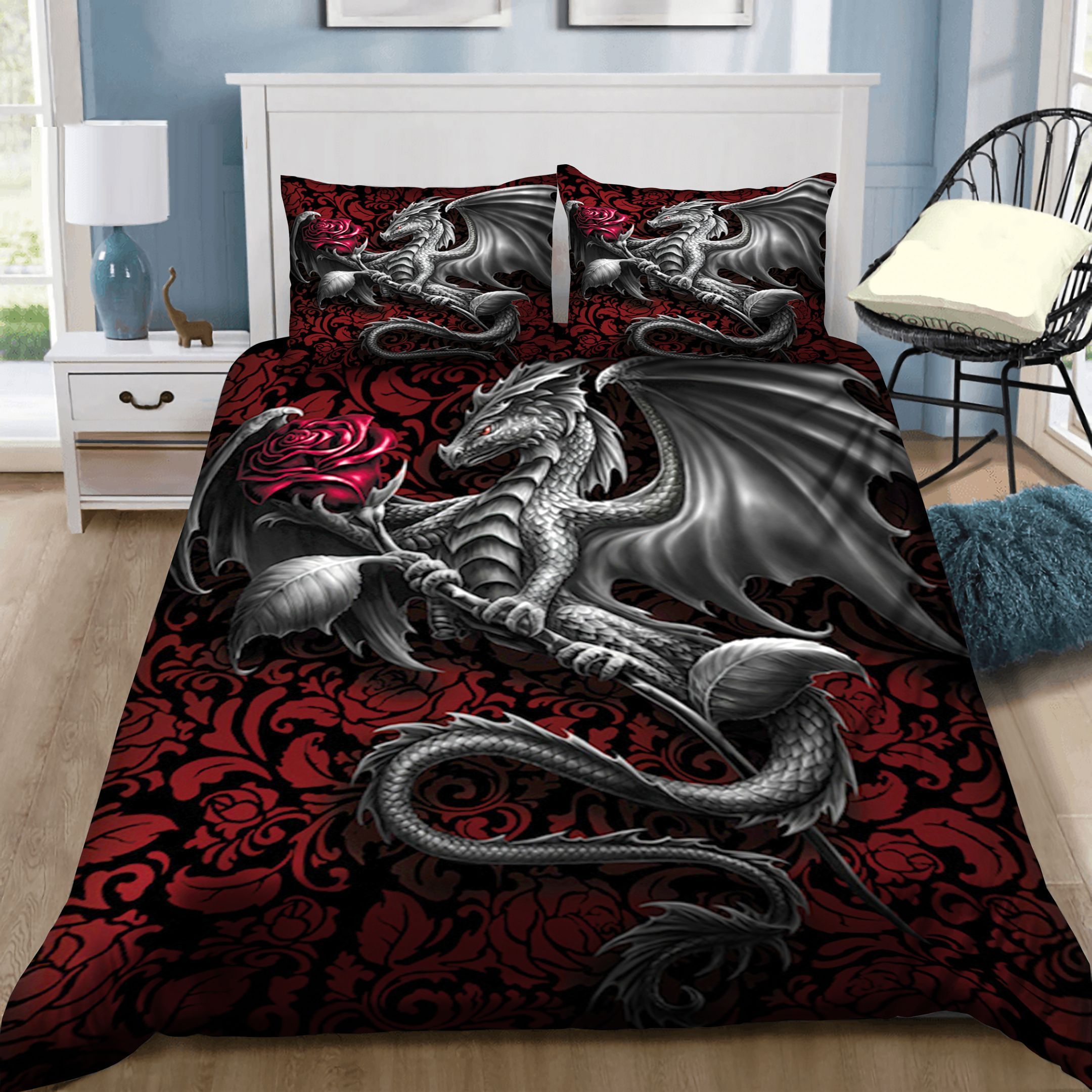 Rose Dragon Bedding Set