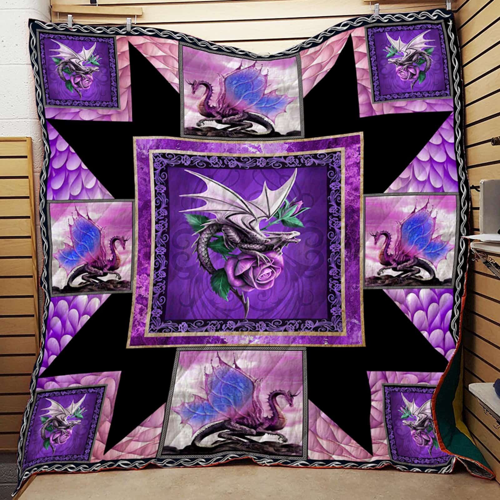 Rose Dragon Washable Quilt Blanket 0201 01 K Dhc1312427Dd