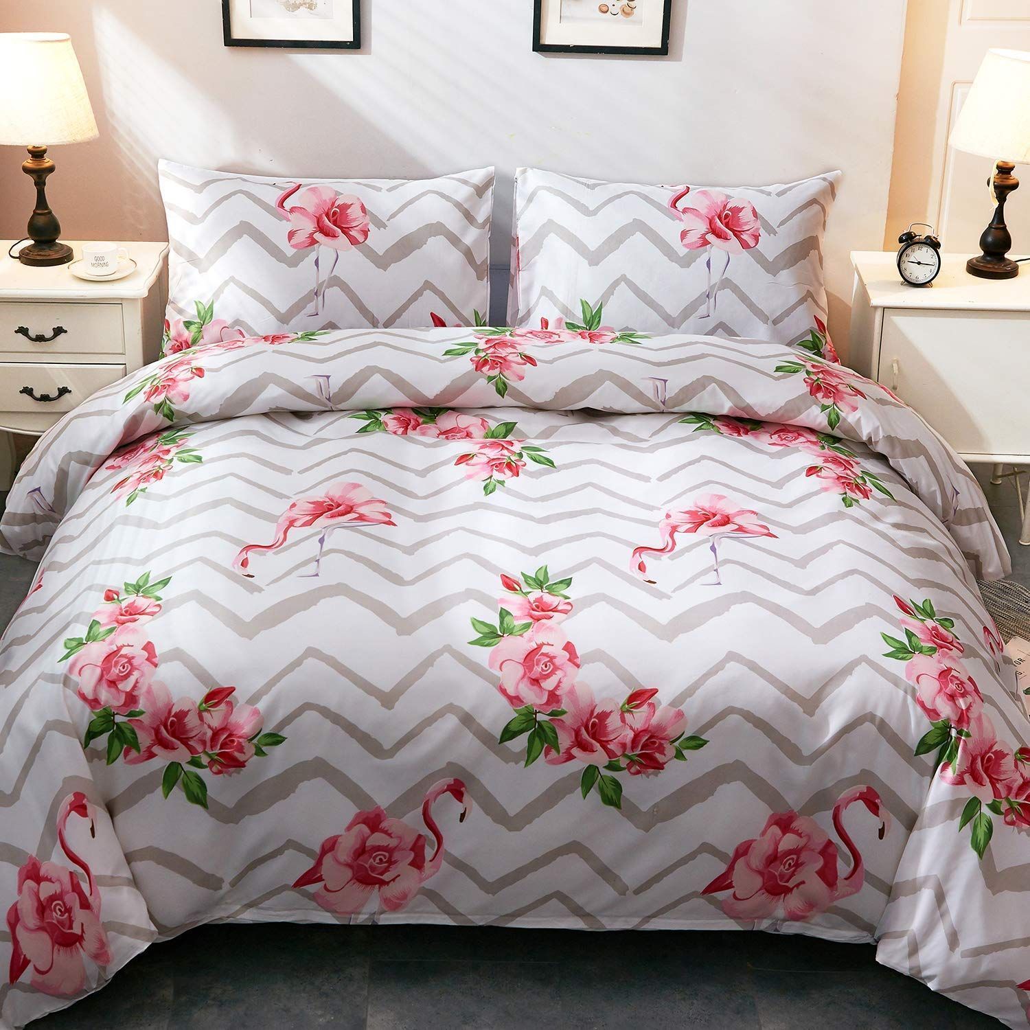 Rose Flamingo Bedding Set