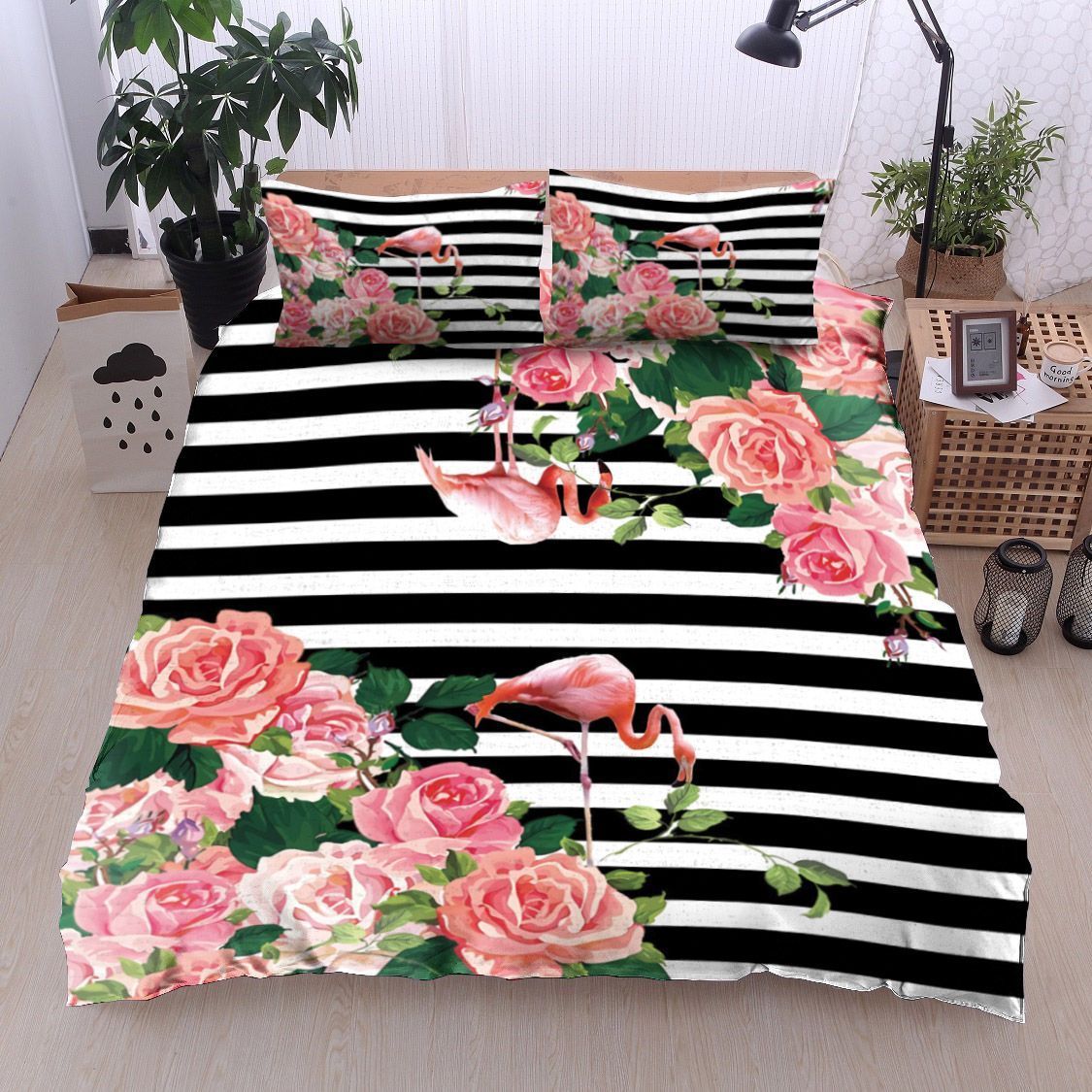 Rose Flamingo Bedding Set