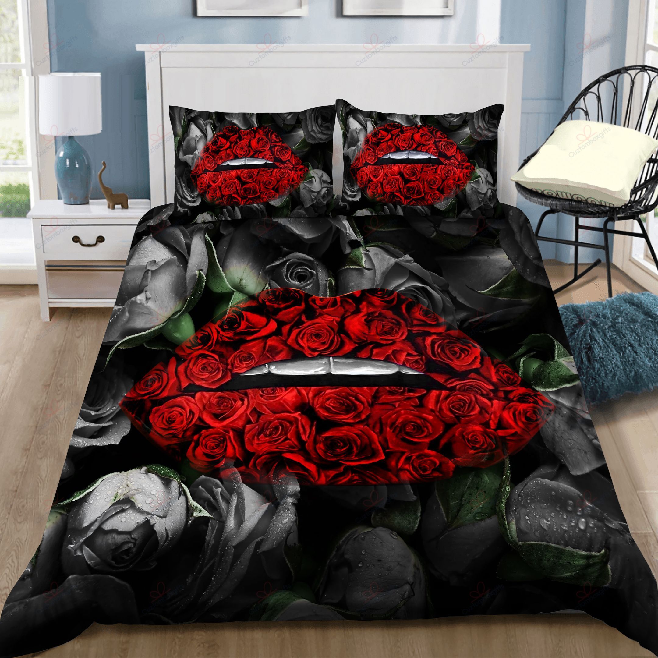 Rose Lip Bedding Set
