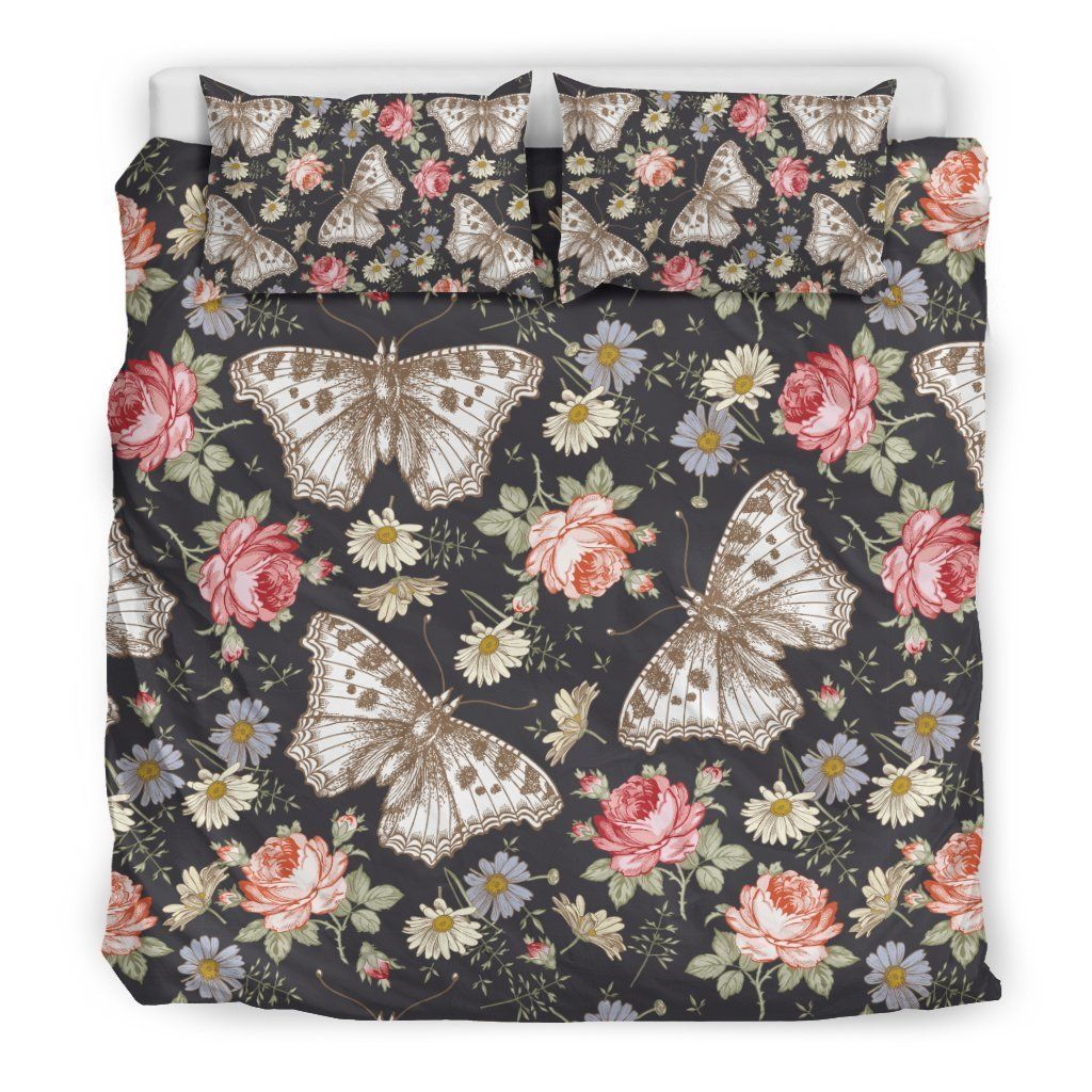 Rose Monarch Butterfly Bedding Set