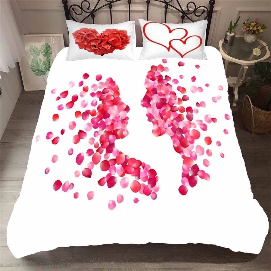 Rose Petal Couple Bedding Set