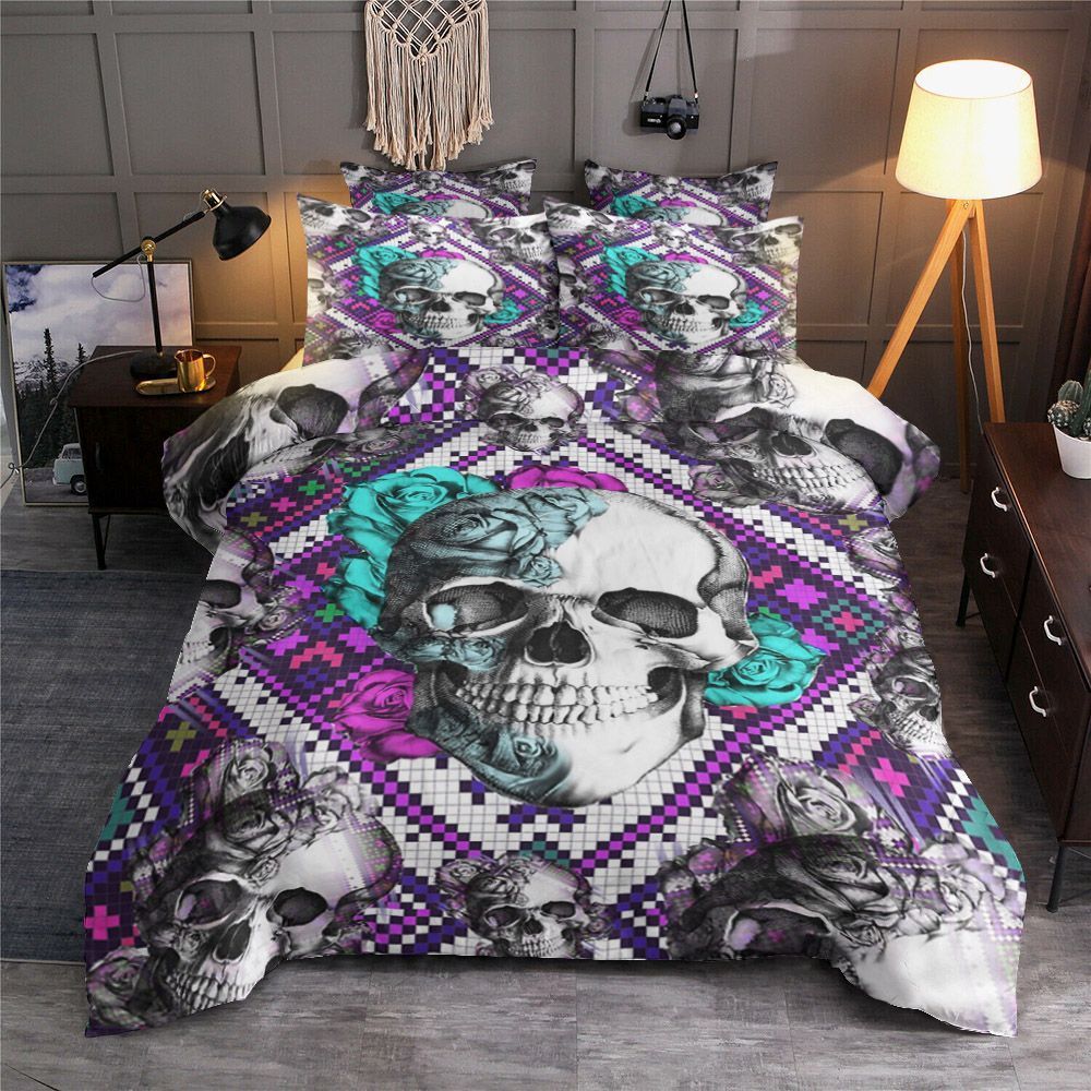 Rose Skull Bedding Set