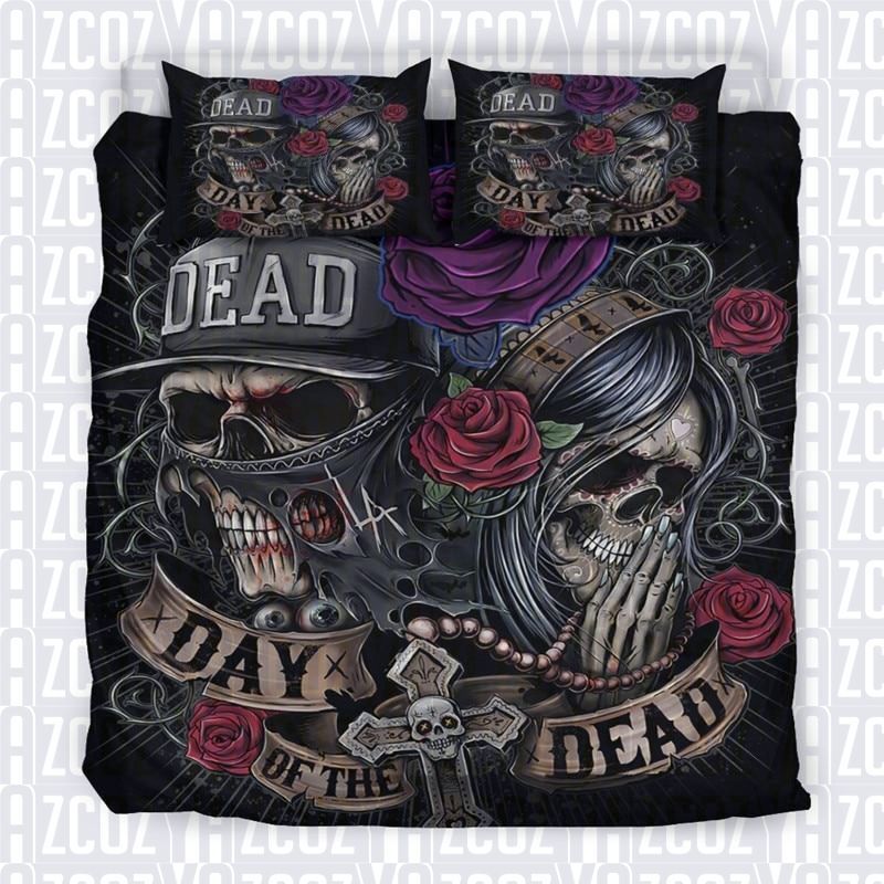 Rose Sugar Skull Bedding Set