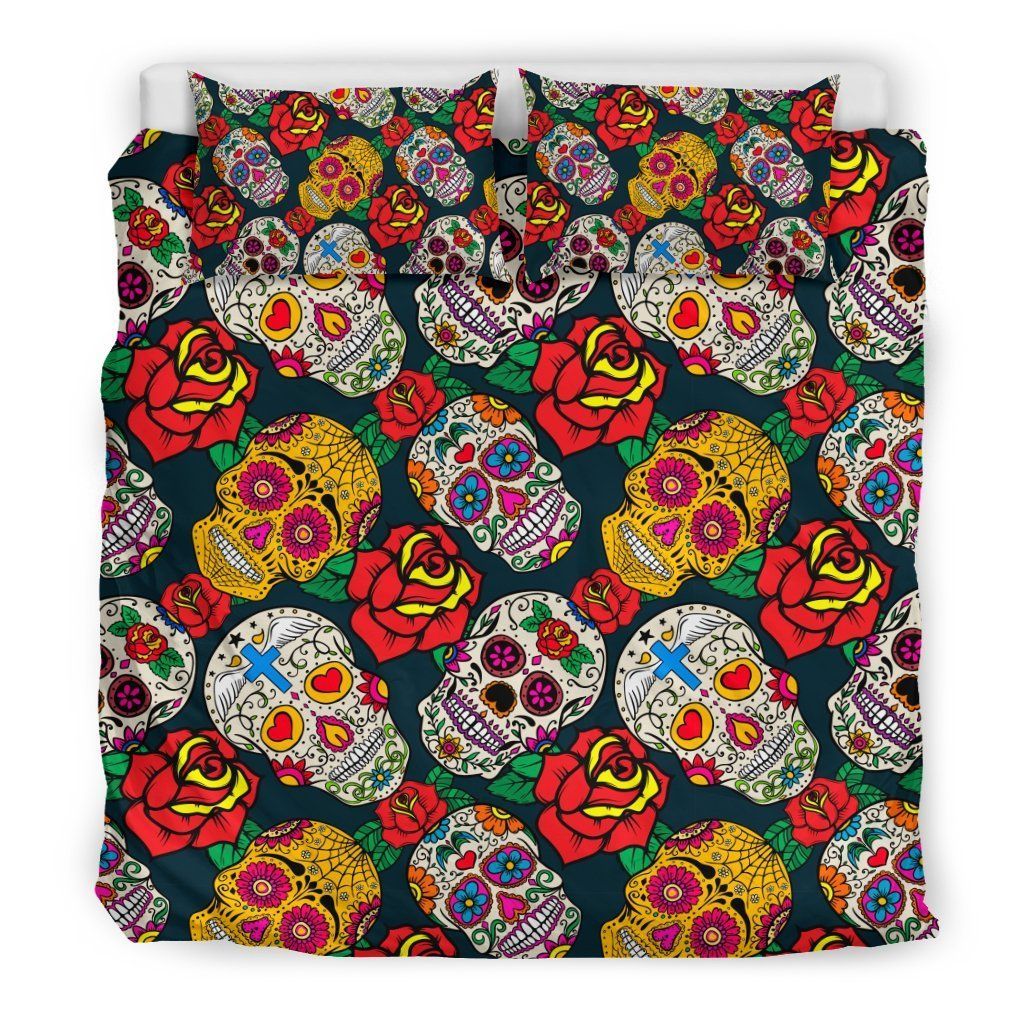 Rose Sugar Skull Bedding Set