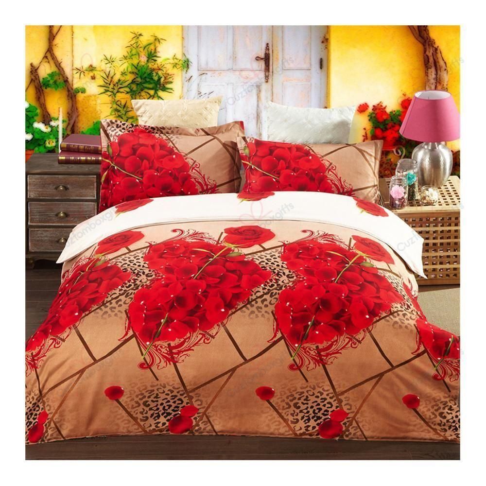Rose Sword Heart Printed Bedding Set