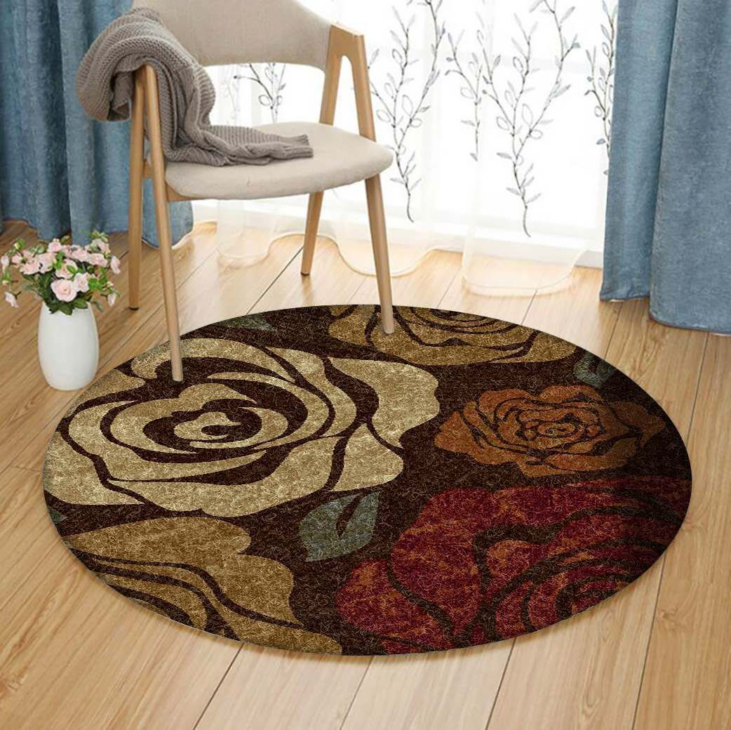 Rose Round Carpet