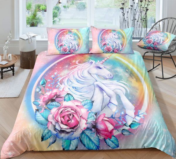 Rose Unicorn Bedding Set