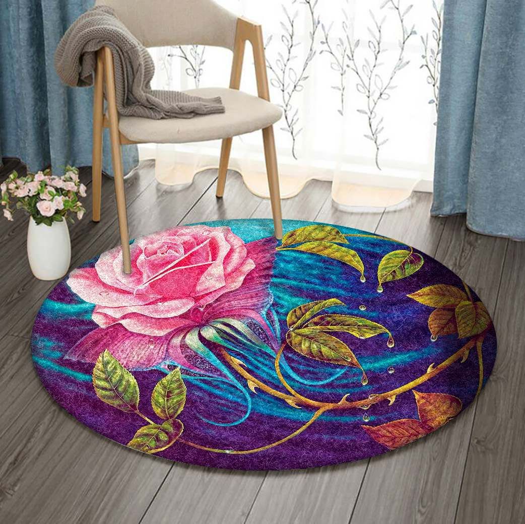 Rose Round Carpet