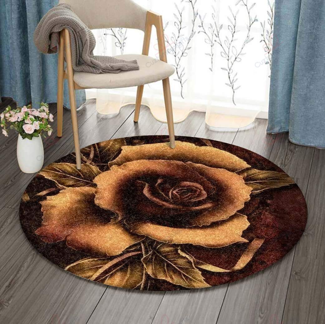 Rose Vintage Round Carpet