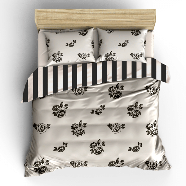 Roses Ebony & Ivory Bedding Set