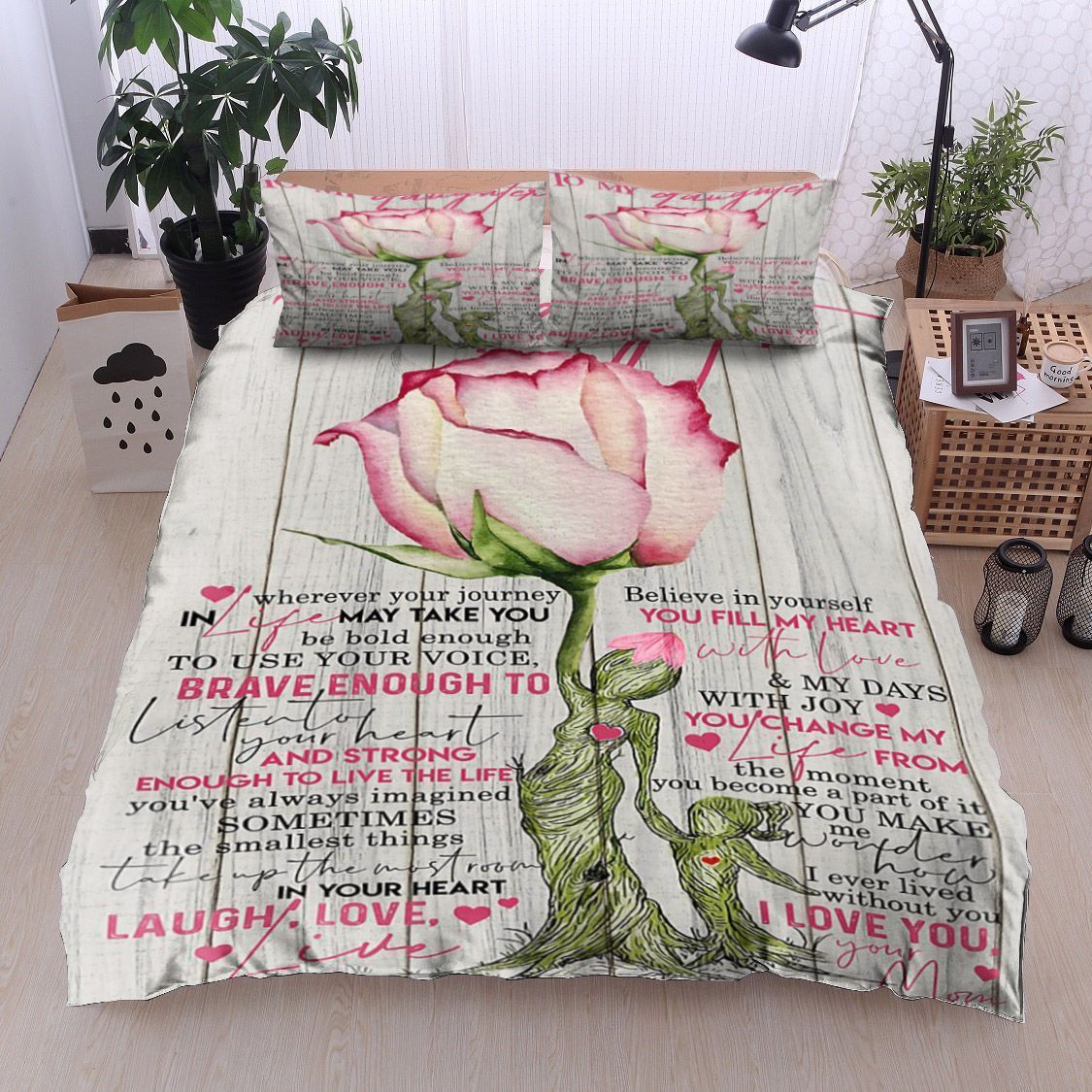 Roses Family To My Daughter Your Mom Bedding Set