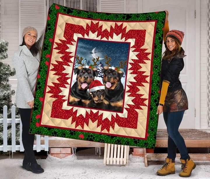 Rottweiler Christmas DTC2311719 Quilt Blanket