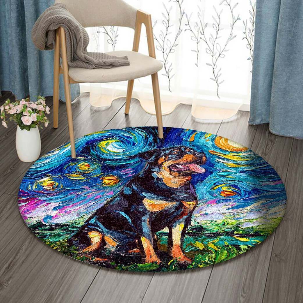 Rottweiler Round Carpet