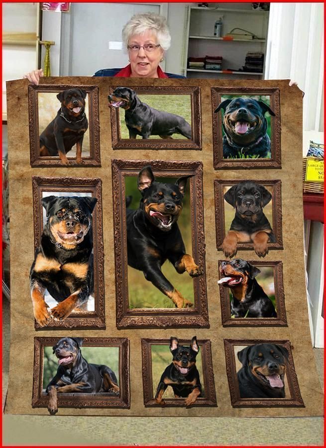 Rottweiler Dog Sherpa Fleece Blanket