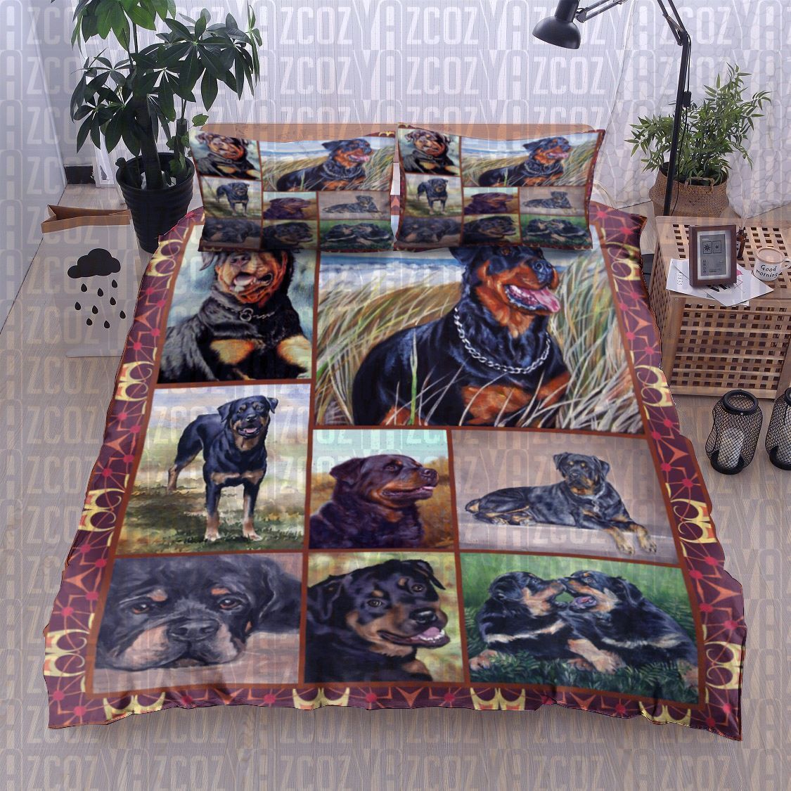 Rottweiler Dog Bedding Set