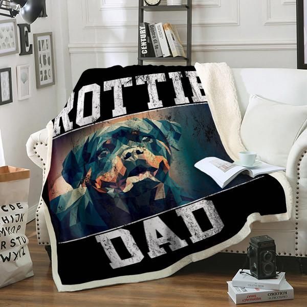 Rottweiler Dog Sherpa Fleece Blanket