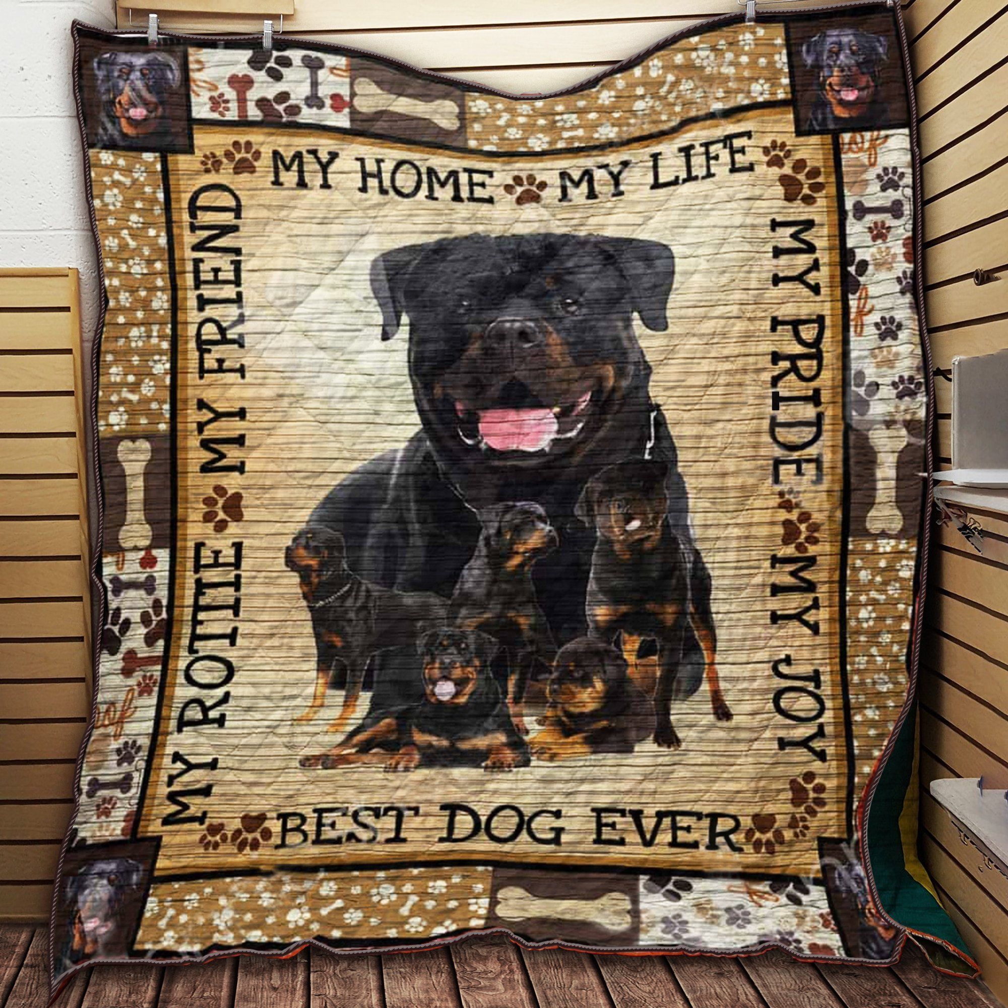 Rottweiler Dog Vda1 Quilt Blanket Dhc09121929Dd