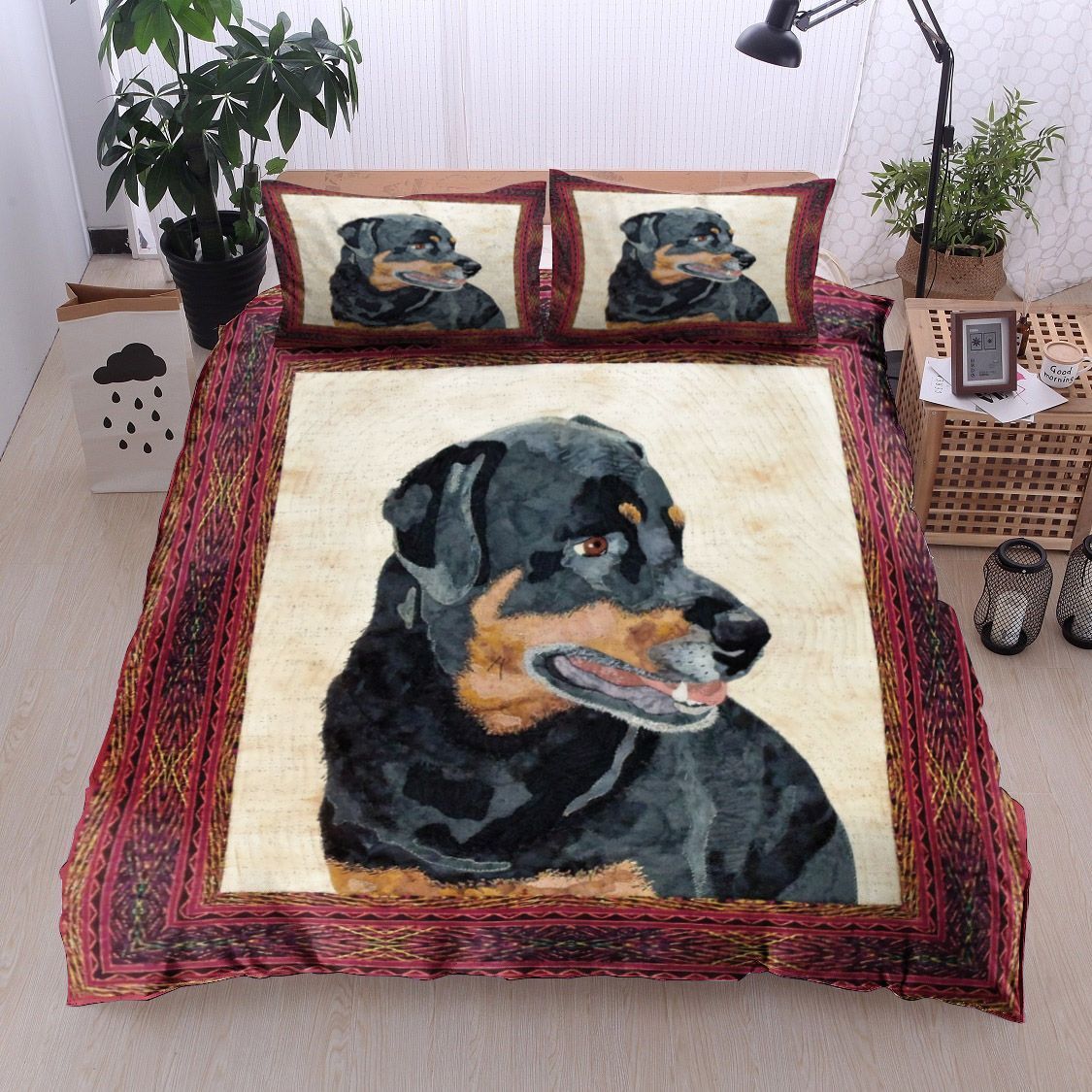 Rottweiler Dog Bedding Set