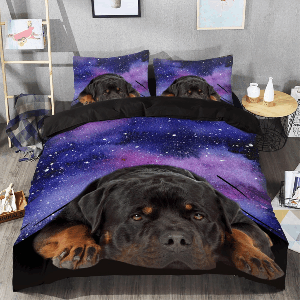 Rottweiler Galaxy Bedding Set