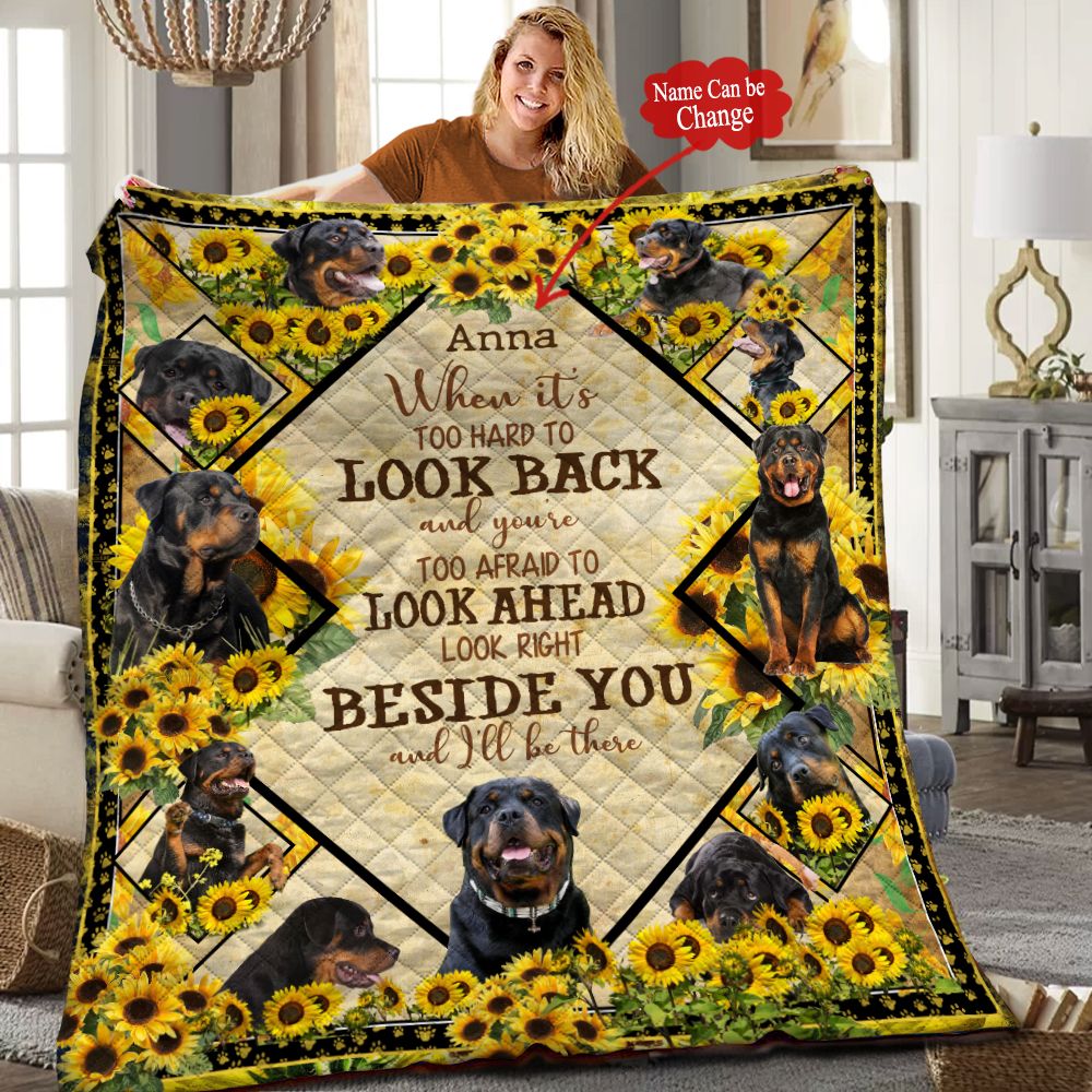 Rottweiler Personalized Quilt Blanket HHH060603HN