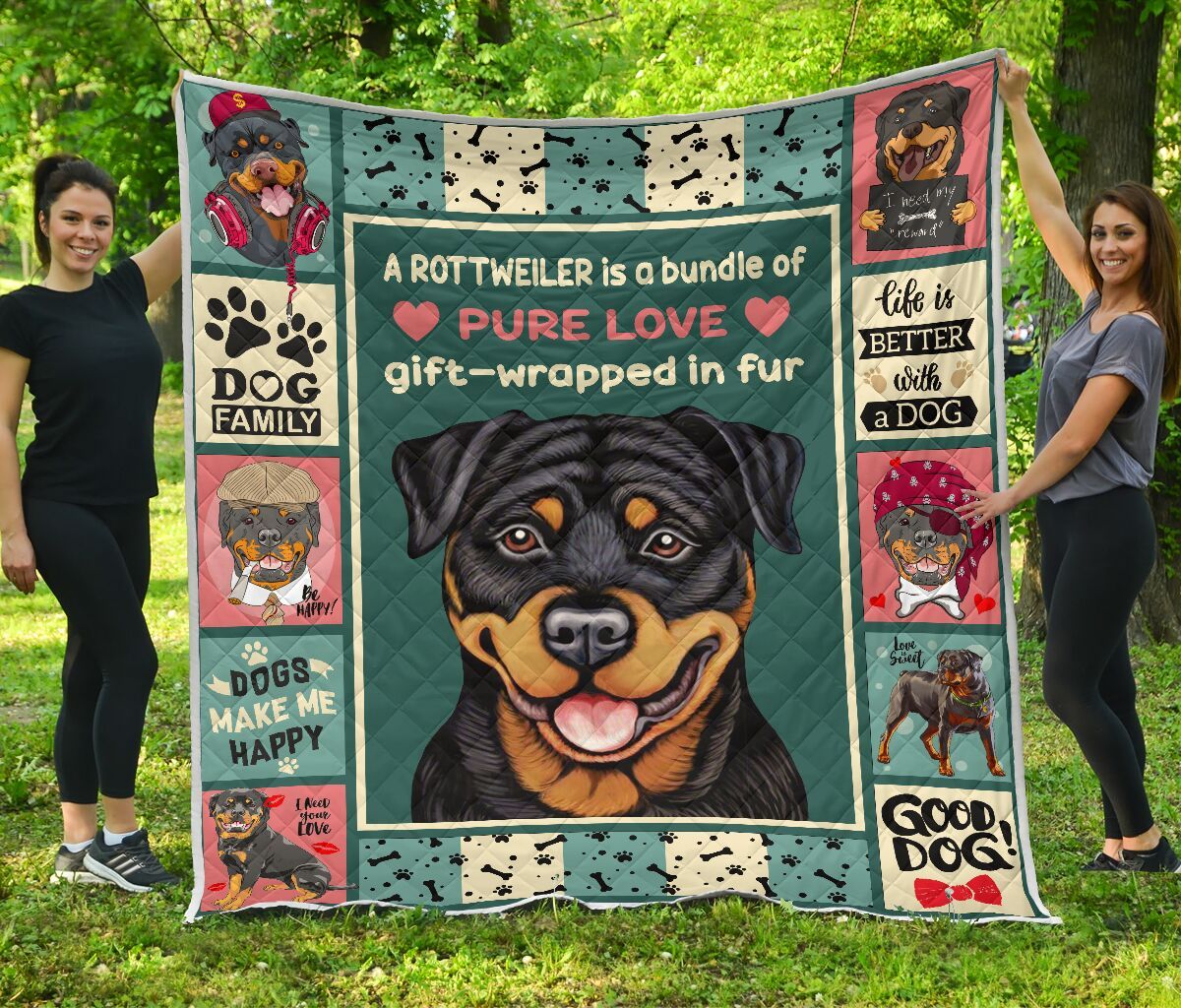Rottweiler Quilt Blanket DHC13123963VT