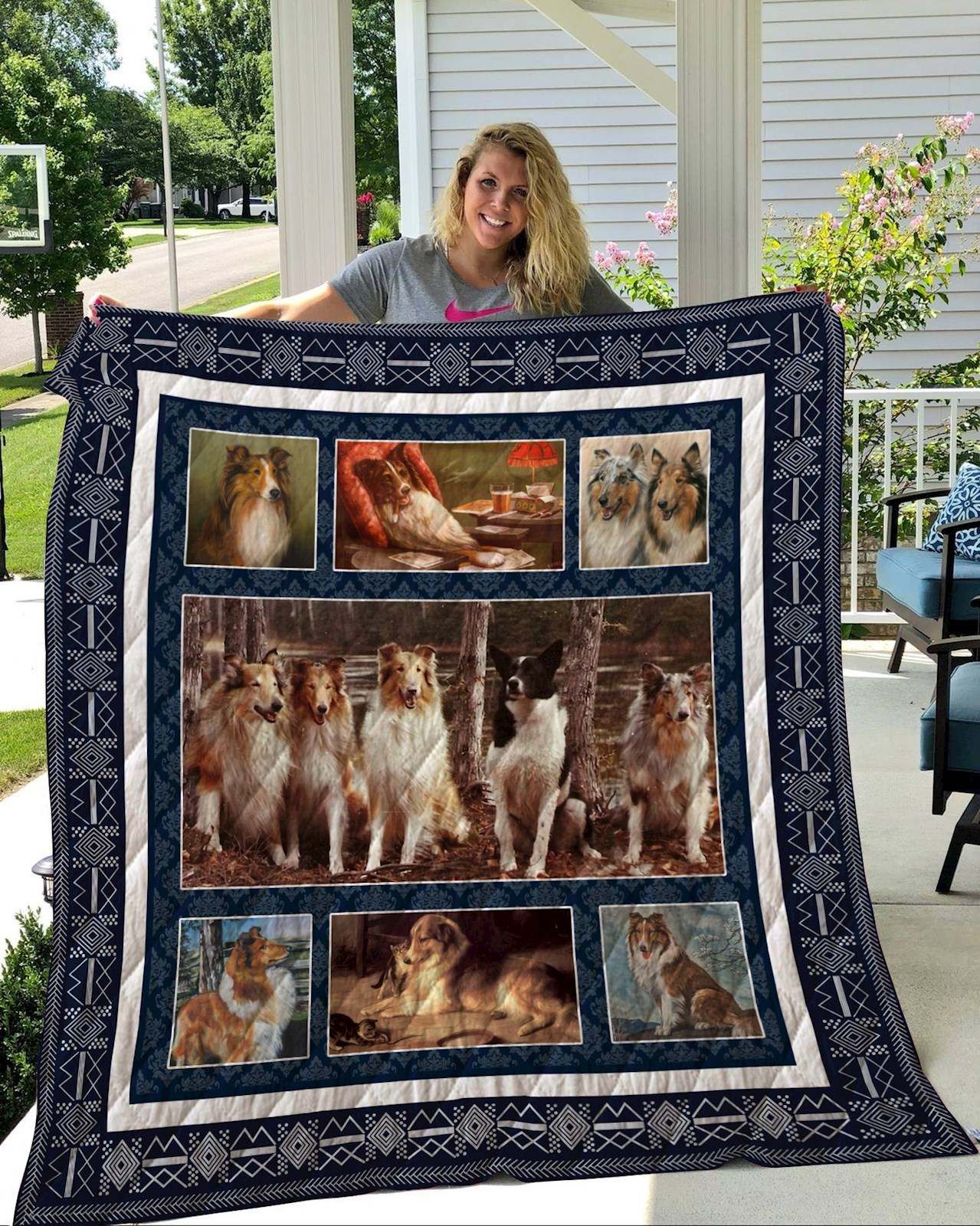 Rough Collie Quilt Blanket DHC2911219VT