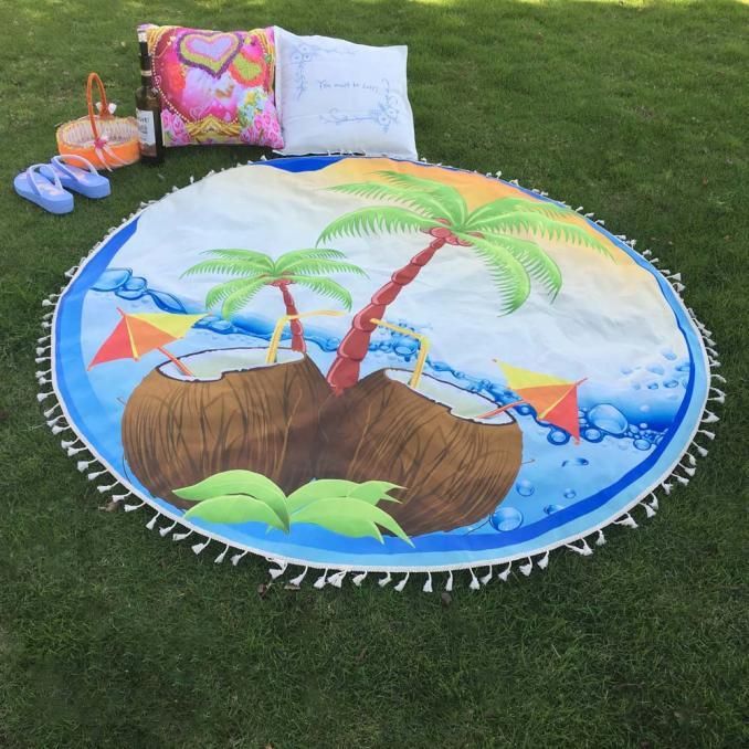 Round Hippien Bohemia Round Beach Towel