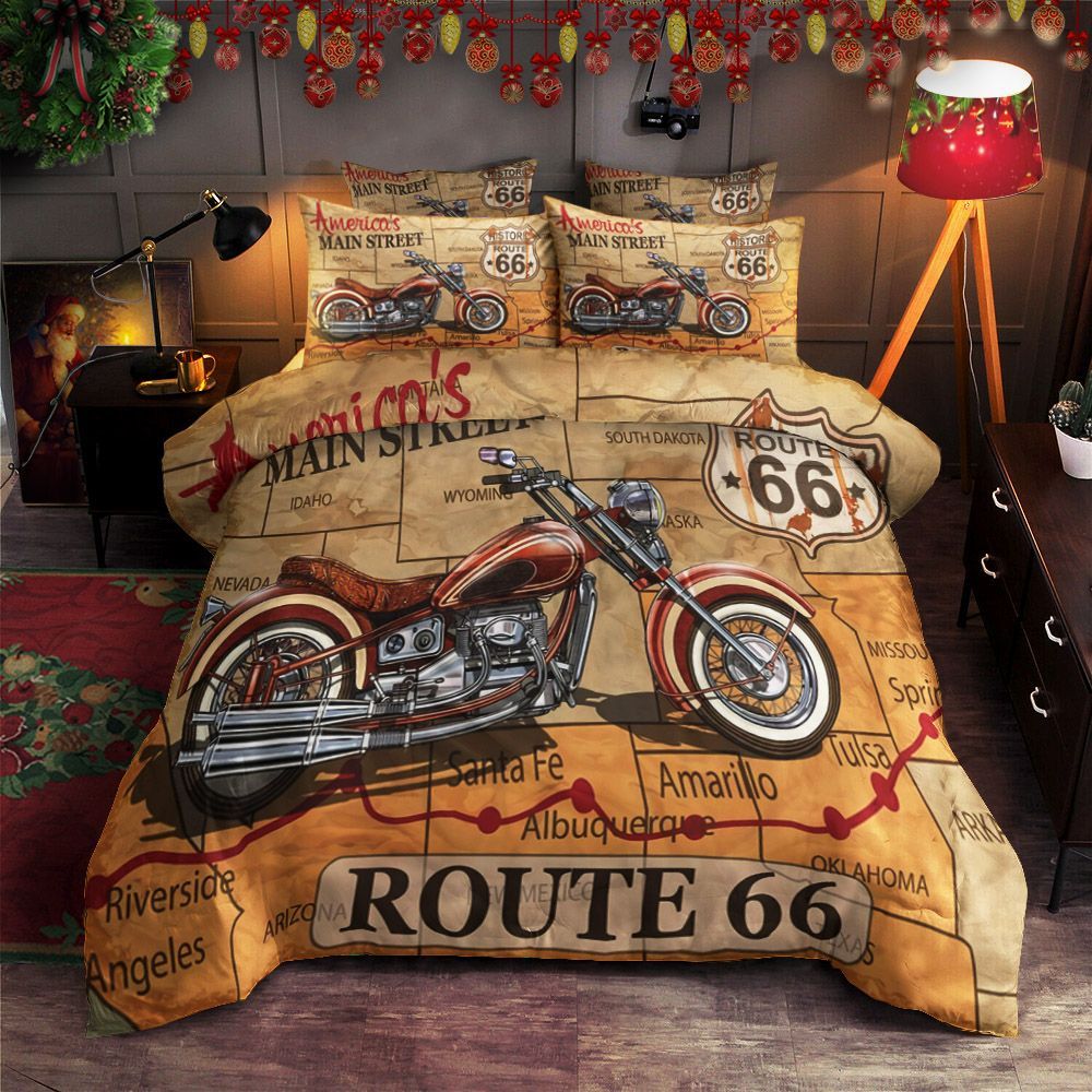 Route 66 Motorcycle Bedding Set