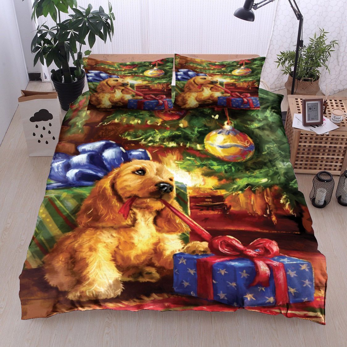 Ruby King Charles Dog Bedding Set