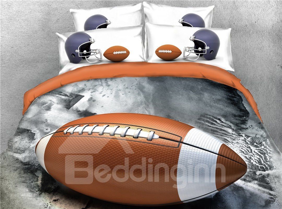 Rugby And Helmet Bedding Set