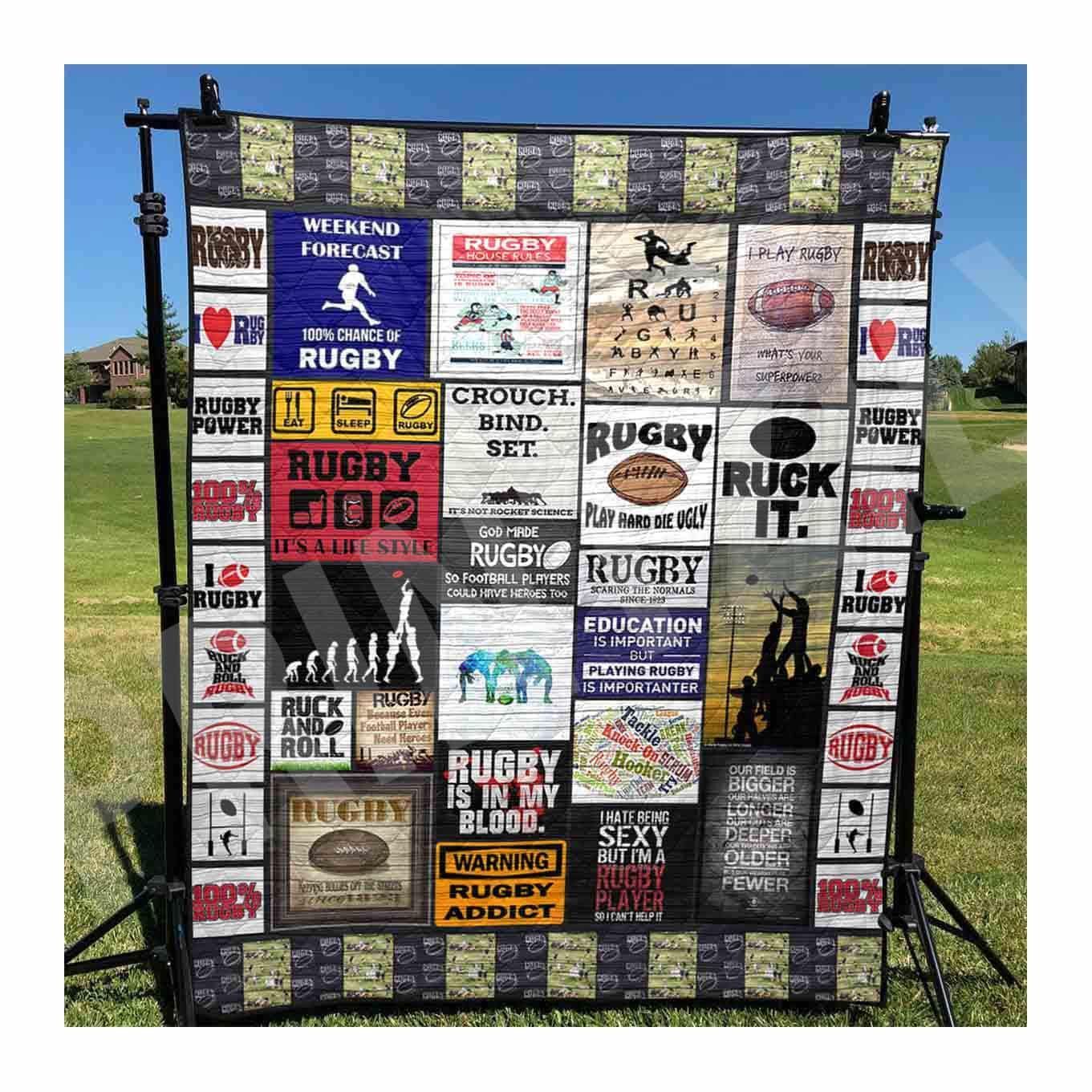 Rugby Rugby In My Blood GS-CL-DT0207 Quilt Blanket
