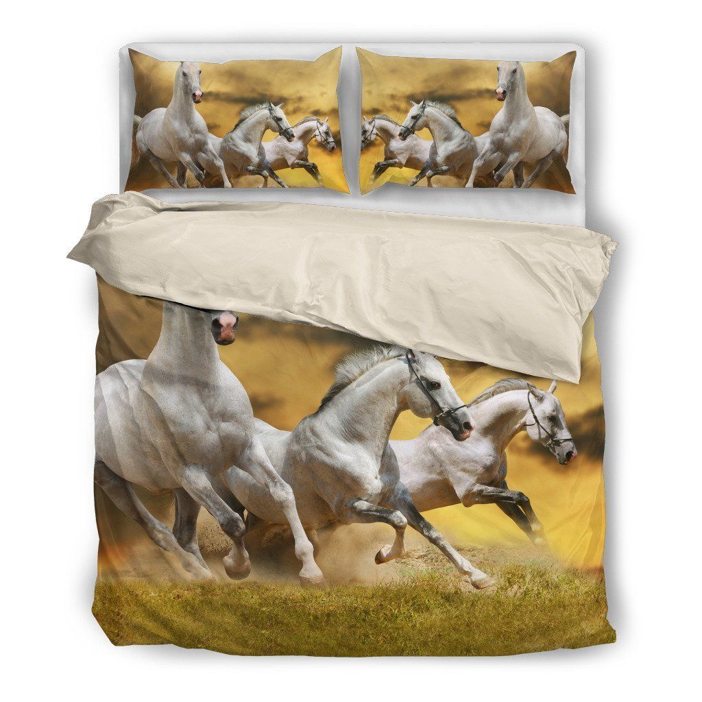 Running Amazing Horses Printed Bedding Set
