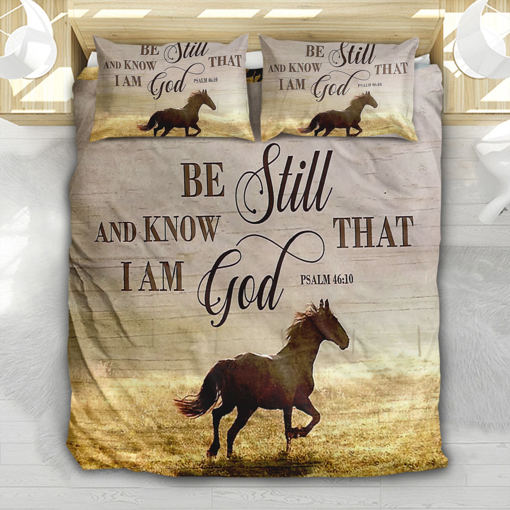 Running Horse Be Still Bedding Set