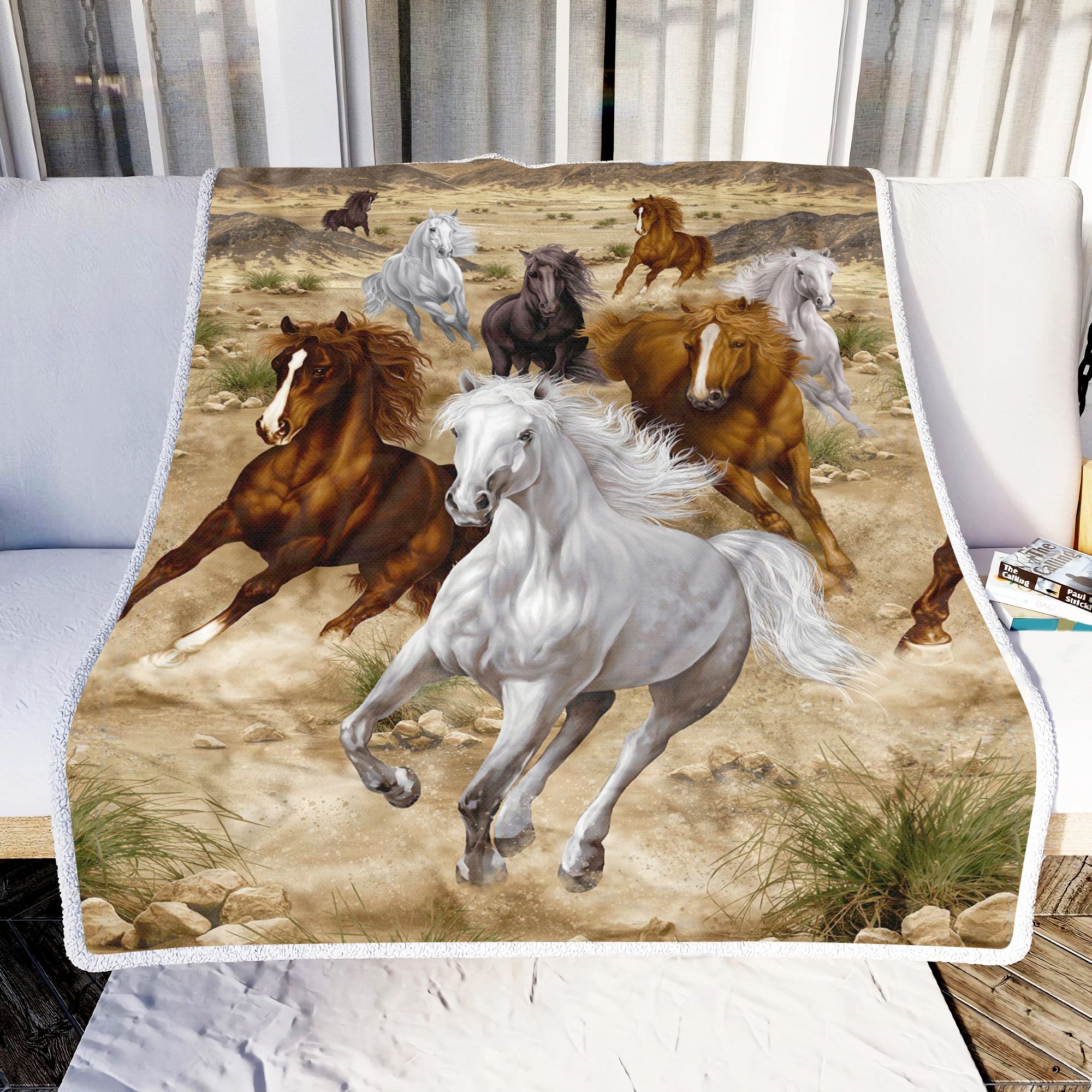 Running Horse Fleece Blanket